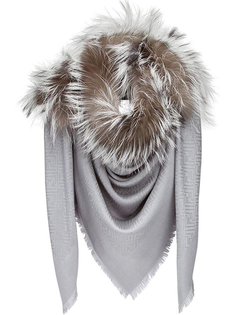 women fendi scarf|fendi scarf with fur trim.